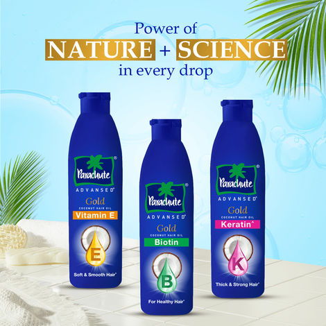 Parachute Advansed Biotin & Coconut Hair Oil | Deep Nourishment for Fuller Hair