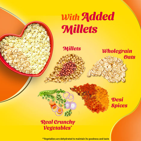 Saffola Masala Oats |Classic Masala | Anytime Snack | Ready in 3 mins | Millets Goodness | 225g