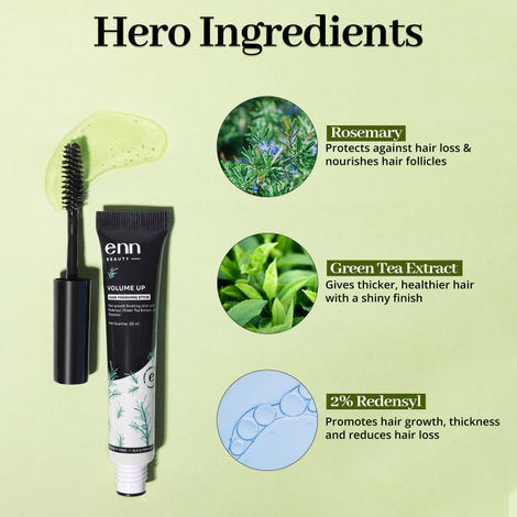Enn Beauty Volume Up Hair Finishing Stick, Frizzy Flyaway Baby Hair Fixer with 2%Redensyl &Rosemary