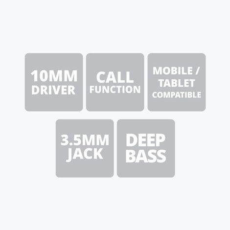 Zebronics Bro in Ear Wired Earphones with Mic, 3.5mm Audio Jack, 10mm Drivers, Phone/Tablet Compatible - Black & Gold