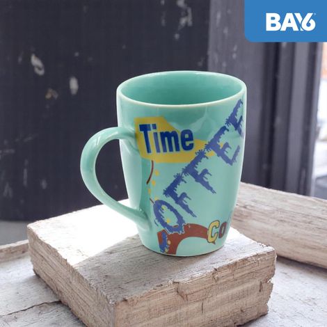 BAY6 Stoneware Floral Milk & Coffee Mug - 320 ML