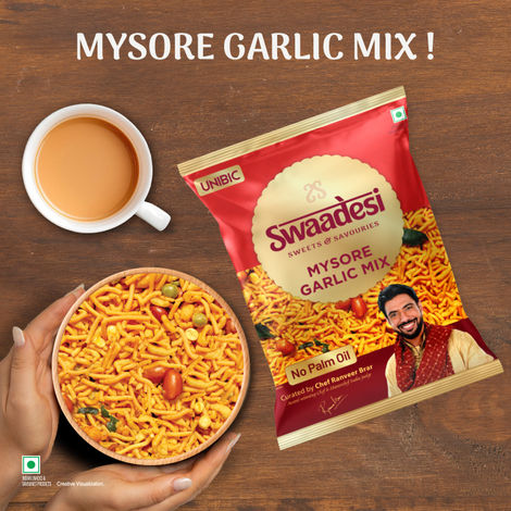 UNIBIC Mysore Garlic Mixture Namkeen | No Palm Oil