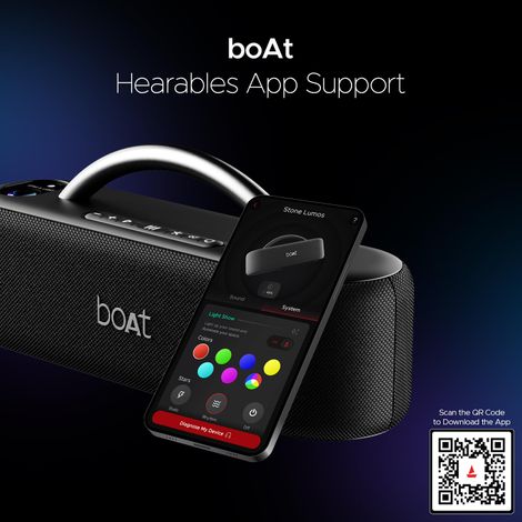 boAt Stone Lumos 60W BT Speaker - 7 Led Projection Modes 9H Playtime Midnight Black