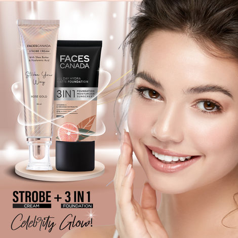FACES CANADA Strobe Cream - Rose Gold | Primer + Highlighter + Moisturizer