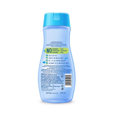 Parachute Advansed Baby Shampoo For Kids Tear Free Tender Coconut Water & Virgin Coconut Oil