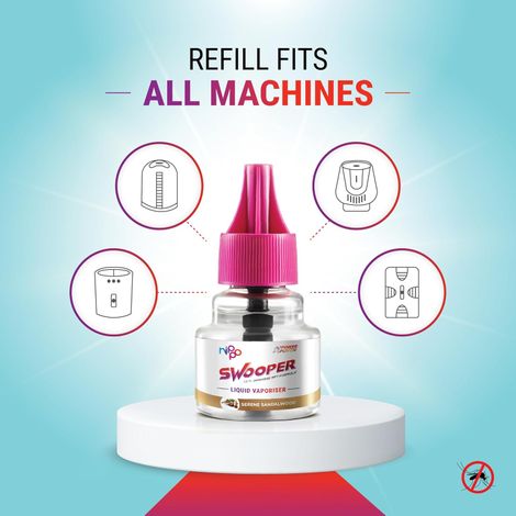 Nippo Swooper Sandalwood Fragrance Liquid Vaporiser Mosquito Repellent Machine with Refills