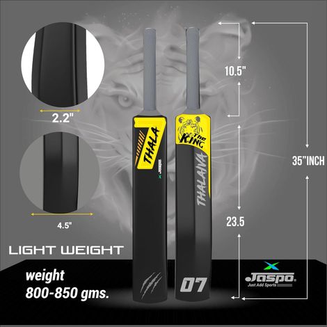 Jaspo Thala Cricket bat Hard Plastic Tennis Cricket Full Size Bat (35 x 4.5 inch) - Thala