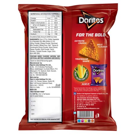 Doritos Nacho Cheese Flavoured Corn Chips