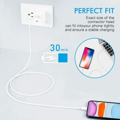 Sounce Fast Iphone Charging Cable & Data Sync Usb Cable(White)
