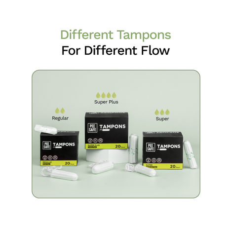 Pee Safe Viscose Super Plus Tampons for Heavy Flow | Ultra-High Absorbency & Leak-Proof Protection