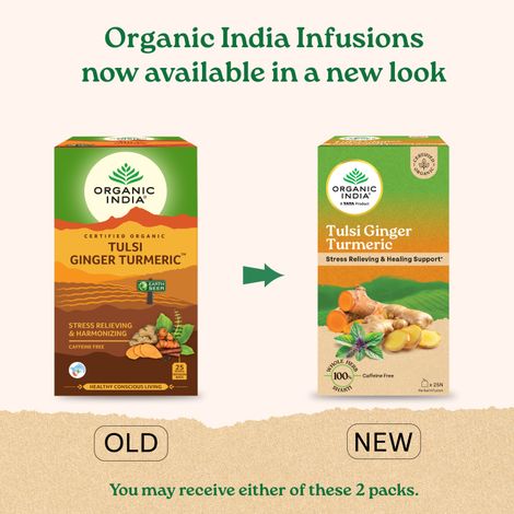 Organic India Tulsi, Ginger and Turmeric Organic Herbal Tea