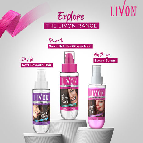 Livon Hair Serum, For Dry & Frizzy Hair | Provides shine, smoothness & damage protection