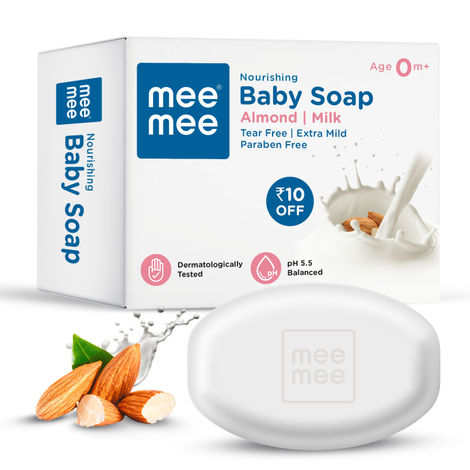 Mee Mee Nourishing Baby Soap with 100% Natural Amond Oil and Milk Extract