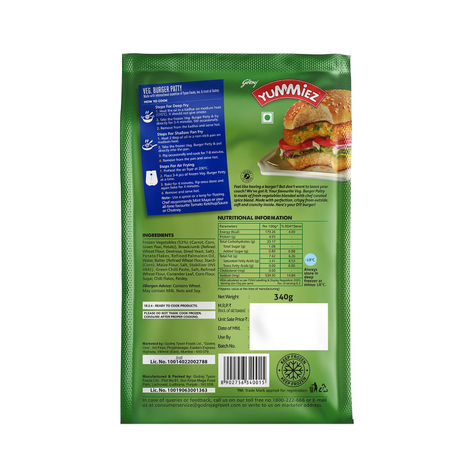 Yummiez Veg Burger Patty