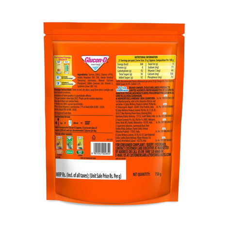 Glucon D Tangy Orange Glucose Powder