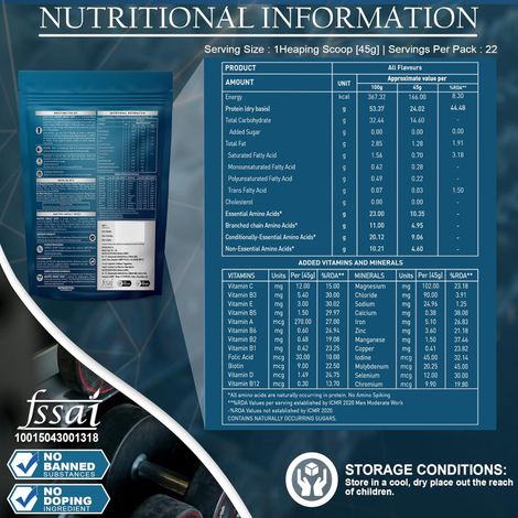 Nakpro Impact Whey Protein 100% Authentic Supplement Powder - Chocolate Flavour