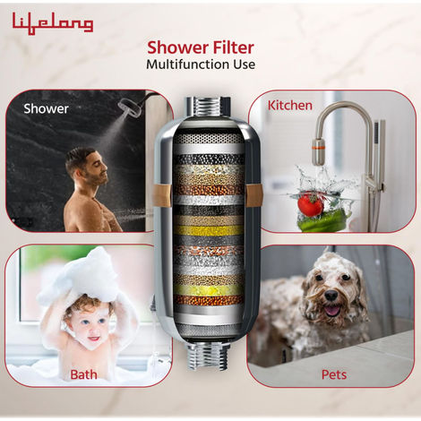 Lifelong Water Softner 20 Stage Filter Chrome and Copper Finish Removes Water Hardness