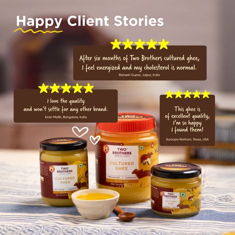 Two Brothers A2 Cow Cultured Ghee Desi Gir Cow | Jar