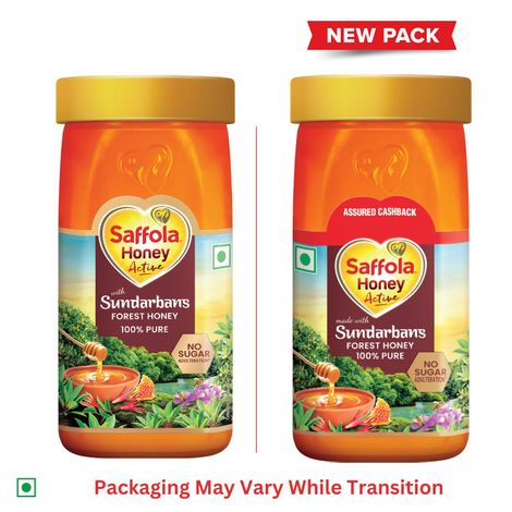 Saffola Honey Active, Made With Sundarban Forest Honey, 100% Pure Honey