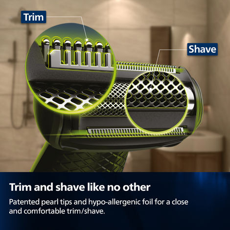 Philips Body Trimmer for Men | Trim or Shave | Skin Safe Grooming & 100% Showerproof | BG3007/01
