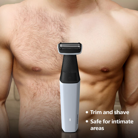 Philips Body Trimmer for Men | Trim or Shave | Skin Safe Grooming & 100% Showerproof | BG3007/01