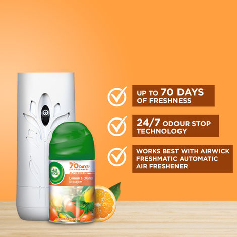 Air Wick Lemon & Orange Blossom Automatic Air Freshener & Room Freshener Refill