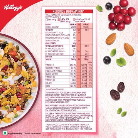 Kellogg's Muesli Fruit Nut & Seeds 12-in-1 Power Breakfast