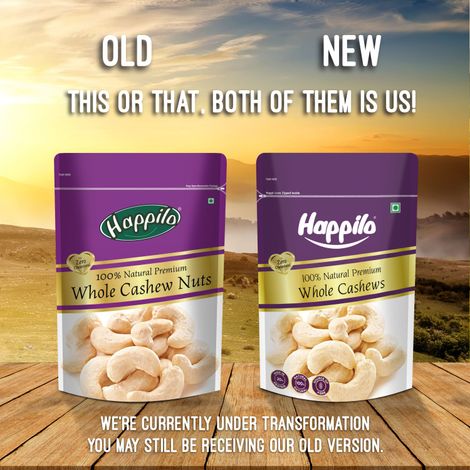 Happilo Premium Whole Cashew Nuts|Whole Kaju|Dry Fruits