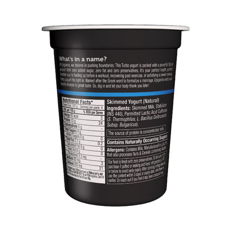 epigamia 50 g Protein Turbo Yogurt, Natural