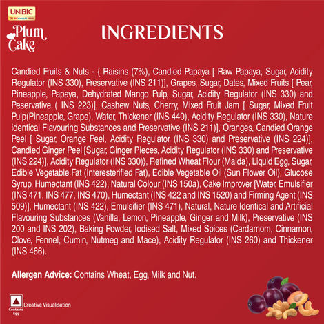 UNIBIC Plum Cake