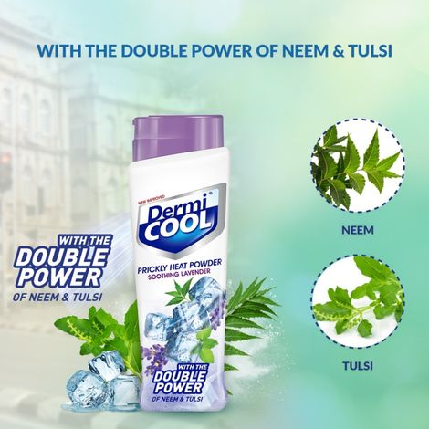 Dermicool Prickly Heat Powder Soothing Lavender + Dermicool Free