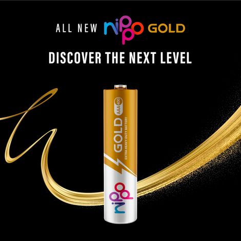 Nippo Gold Carbon Zinc AAA Batteries | Pack of 4
