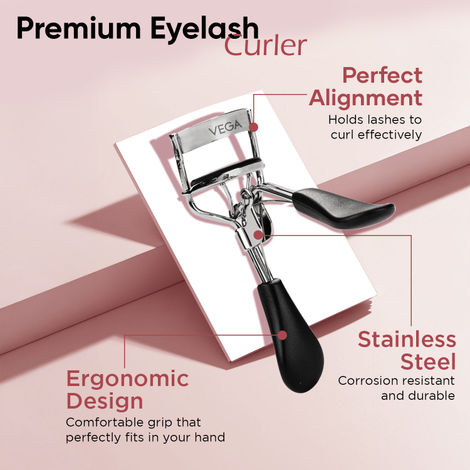 Vega Premium Eye Lash Curler for Women, Professional Lash Curling Tool | (EC-02)