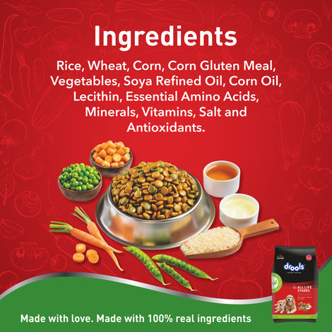 Drools All Lifestages 100% VEG Dry Dog FOOD