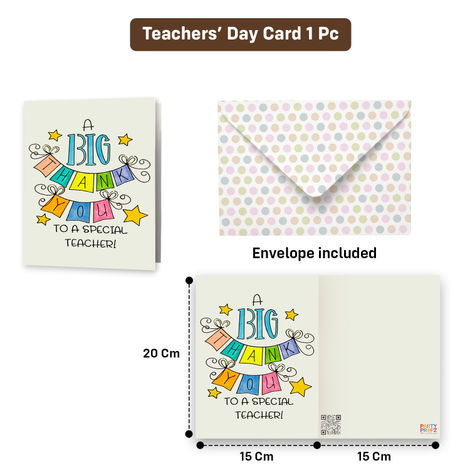 Big Thank You Teacher's Day Card | Party Propz