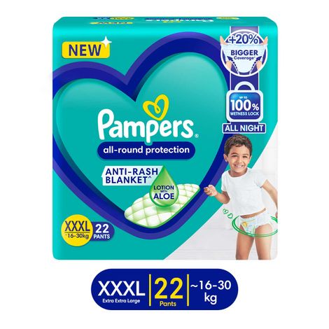 Pampers All Round Protection Baby Diapers | Pant Style | 3XL | 22 pcs