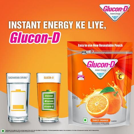 Glucon D Tangy Orange Glucose Powder