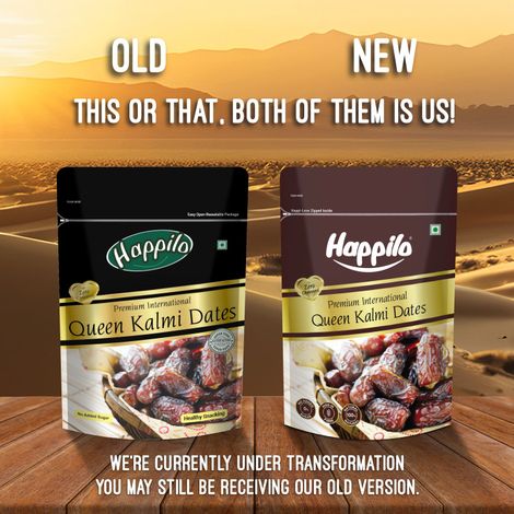 Happilo Premium Queen Kalmi Dates|Naturally Sweet Khajur|No Added Sugar