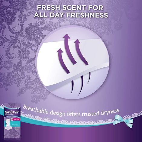Whisper Daily Liners Clean And Fresh Pantyliner (Pack Of 40)