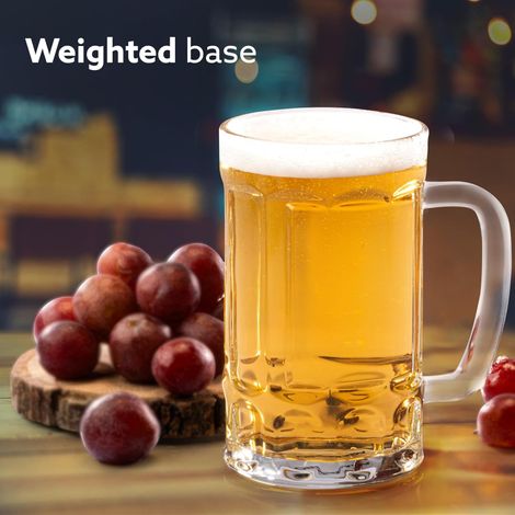 AGARO Elegant Beer Mug 397ml Set of 2