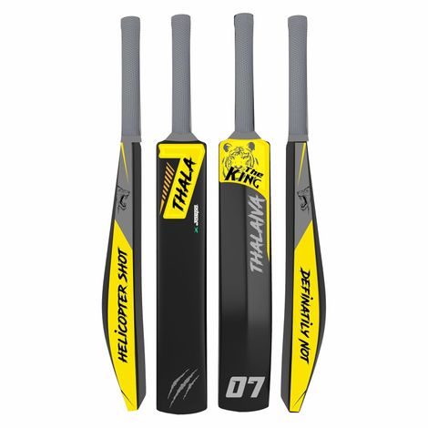 Jaspo Thala Cricket bat Hard Plastic Tennis Cricket Full Size Bat (35 x 4.5 inch) - Thala