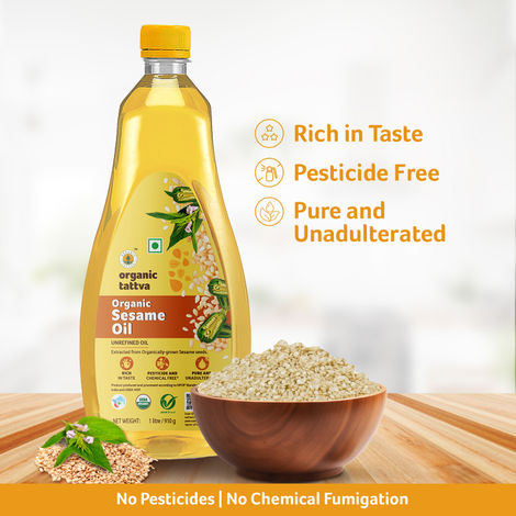 Organic Tattva Sesame (Til-Gingelly) Cold Pressed Oil