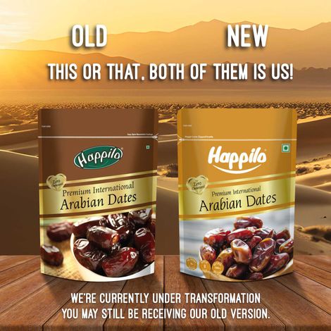 Happilo Arabian Dates|No Added Sugar|Naturally Sweet Khajur|Dry Fruits