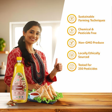 Organic Tattva Groundnut (Peanut) Cold Pressed Oil | Healthy Cooking Oil
