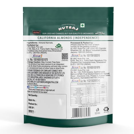 Nutraj Anymany California Almonds (Independence)