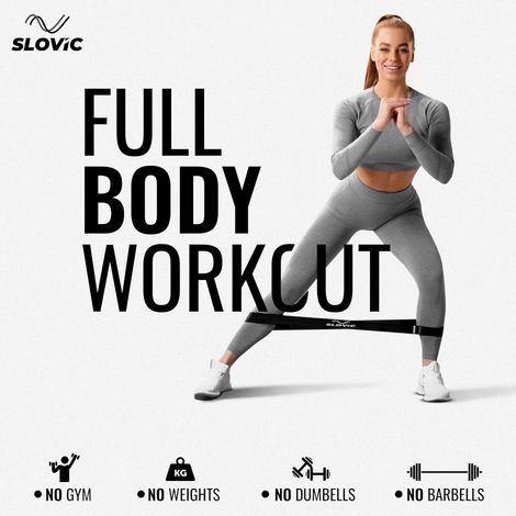 Slovic Mini Loop Resistance Bands | Non-Slip Elastic Bands for Home Workout
