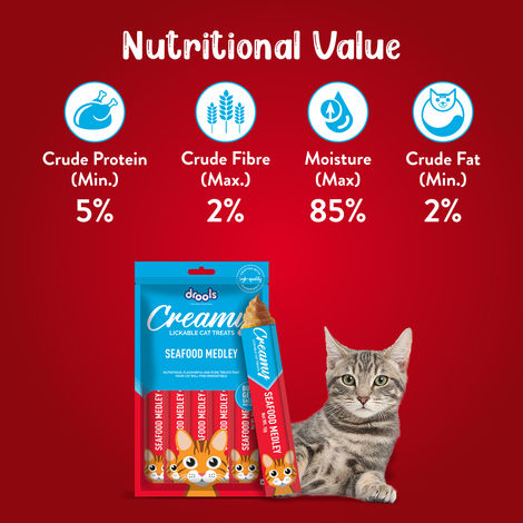 Drools Creamy Lickable Cat Treat - Seafood Medley