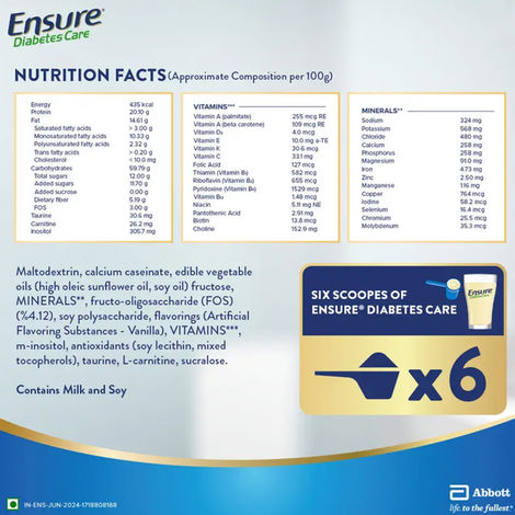 ENSURE Diabetes Care Vanilla Drink Mix