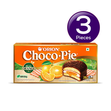 Orion Orange Choco Pie | Artificial Flavour-free Combo