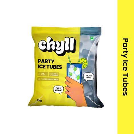 Chyll Party Ice Cubes (Tubes) | Assorted (1kg) & Schweppes Ginger Ale (300ml) Combo